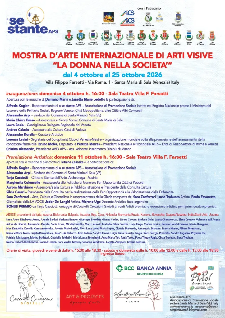 Mostra d'arte internazionale di arti visive "le donne nella società” 1 LOCANDINA page 0001